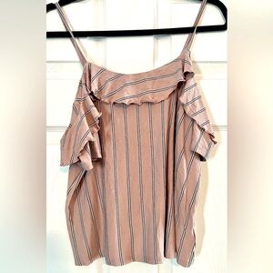 🌸Clearance🌸American Eagle Blush Pink Soft and Sexy pinstripe Top Size Small